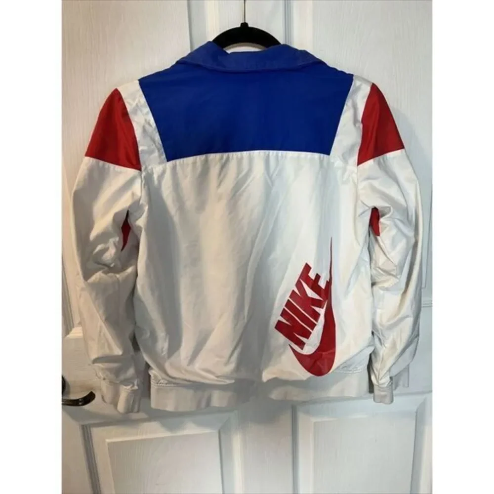Nike Boys' Amplify 1/2 Zip Woven Poplin Jacket Top Size Lg Sportswear Retro Look